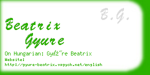 beatrix gyure business card